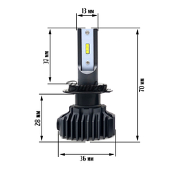 Cветодиодные лампы Sariti F6 H7 6000K,12V