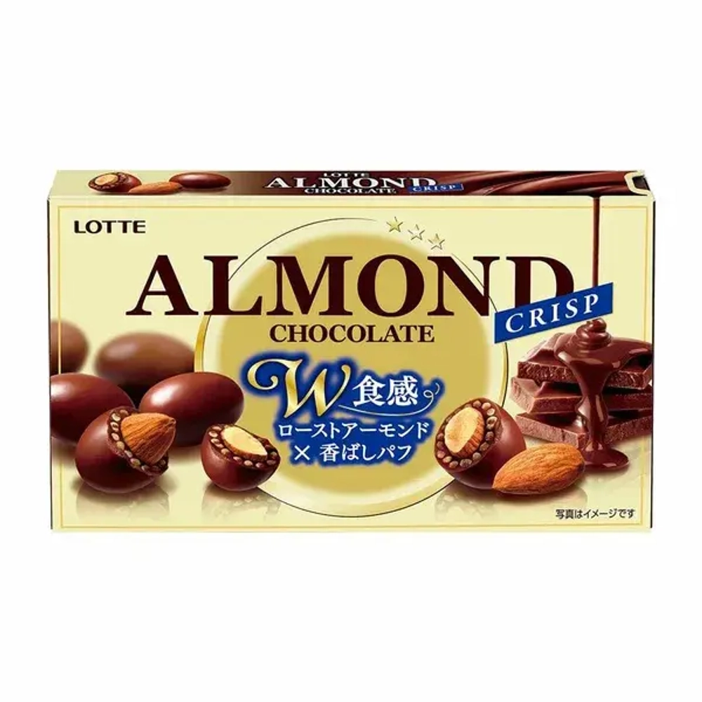 Миндаль в хрустящем шоколаде, Lotte, 80 гр