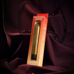Гладкий классический вибромассажер «Vibrator Gold» золотой - 17 см