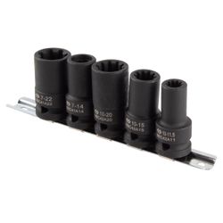 KING TONY (9BC4A05MP) Набор специальных головок 1/2", для монтажа / демонтажа тормозных суппортов, 5 предметов