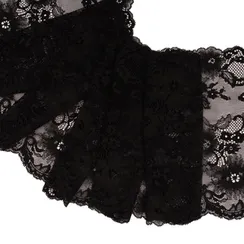 Кружево эластичное черное 20 см