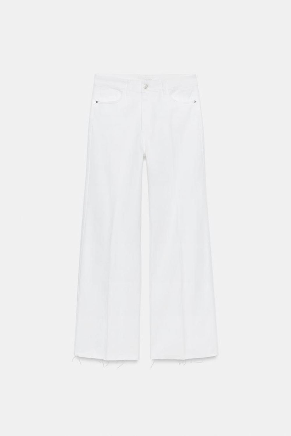 ZARA ДЖИНСЫ Z1975 STRAIGHT СО СРЕДНЕЙ ПОСАДКОЙ, БЕЛЫЙ