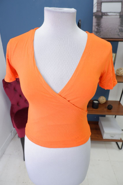 Футболка Cropp с запахом 44 размер