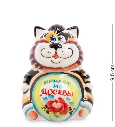 ГЛ- 362 Фигурка «Кот Мультик» цв. (Гжельский фарфор)