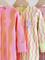 Комбинезон / Cлип для малышей Next E18-338, 3 шт., Розовый, Оранжевый, Светло-желтый