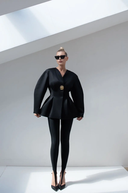 61BS22_BF Лосины со штрипками из бифлекса через палец shine