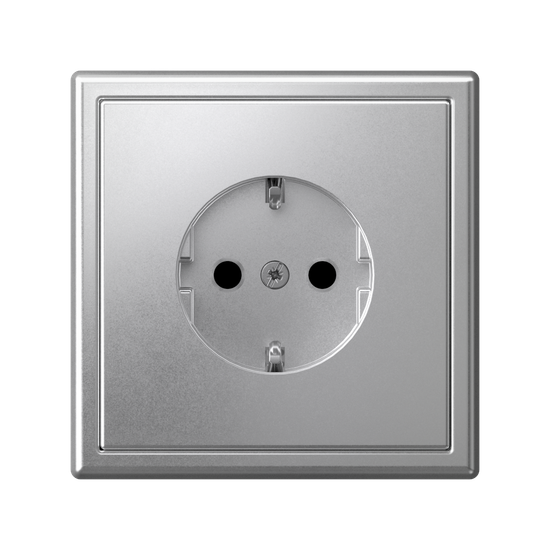 Розетка ArtGallery 16А с заземл. со шторками быстрозажим. клем. механизм алюм. SE GAL000345S