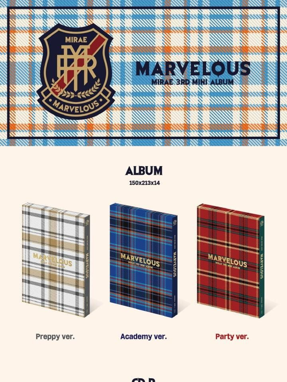 Альбом MIRAE - Marvelous 3rd Mini Album 3 Version SET