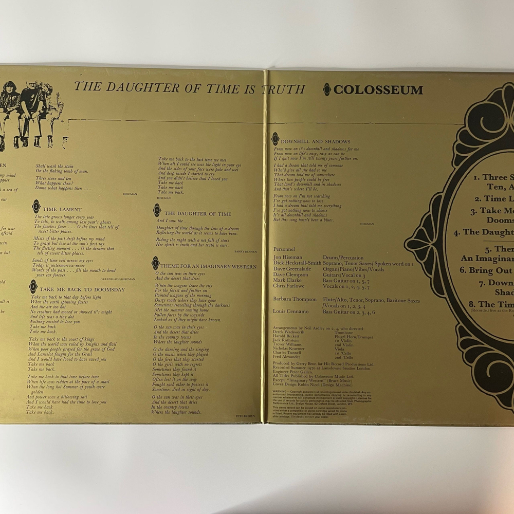 Винтажная виниловая пластинка LP Colosseum Daughter Of Time (Англия 1971)