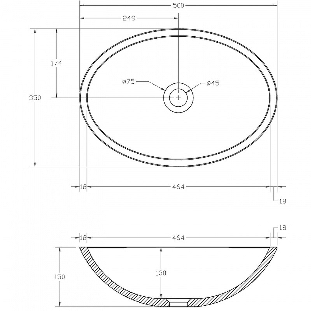 Раковина-чаша Abber Kristall 50 AT2802Aquamarin Бирюзовая