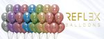 Шар (12"/30 см) Reflex, Зеркальный блеск, Розовый (909), хром 50 шт.