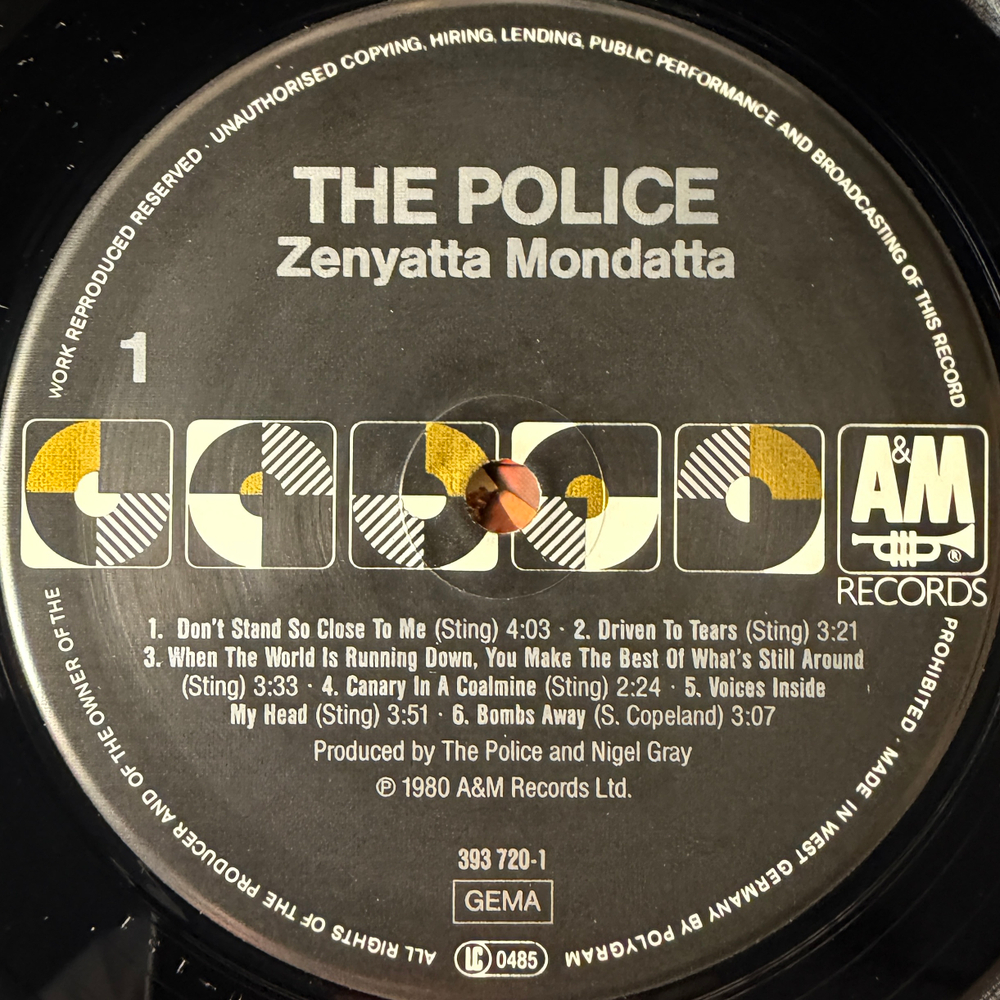 The Police - Zenyatta Mondatta (Германия 1986г.)