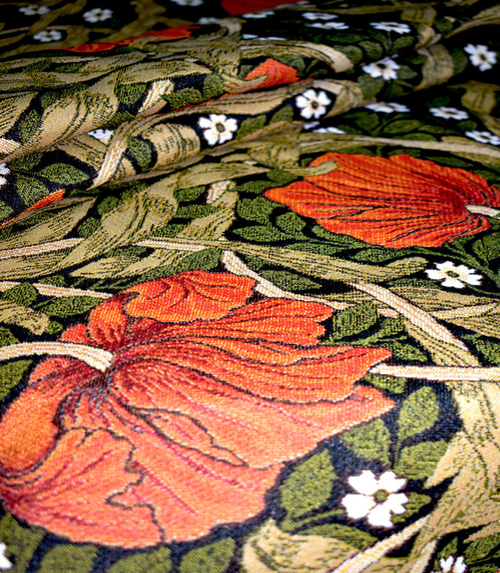 Гобеленовая ткань Тюльпаны красные ширина 150 см