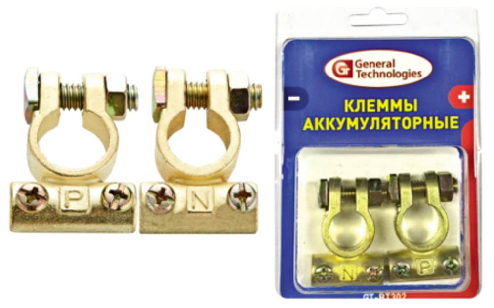 Клеммы General Technologies для аккумулятора GT-BT302 (цинк) (2 шт) 10/100