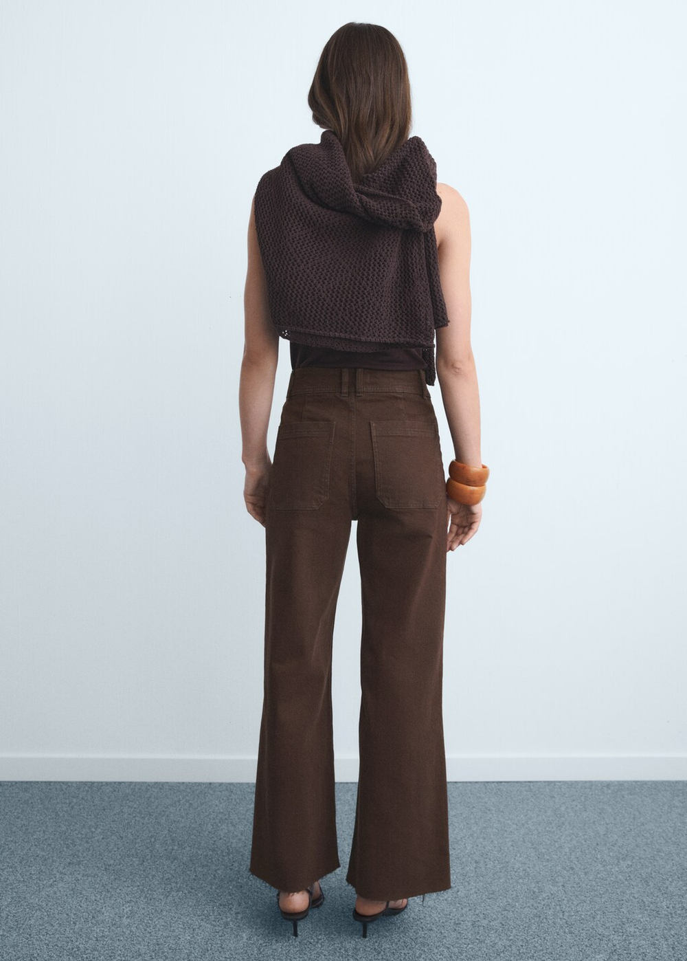 Джинсы-кюлоты Catherin с высокой талией