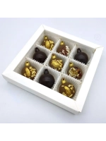 Форма пластиковая для конфет Новогодний шар МИНИ (11 ячеек)