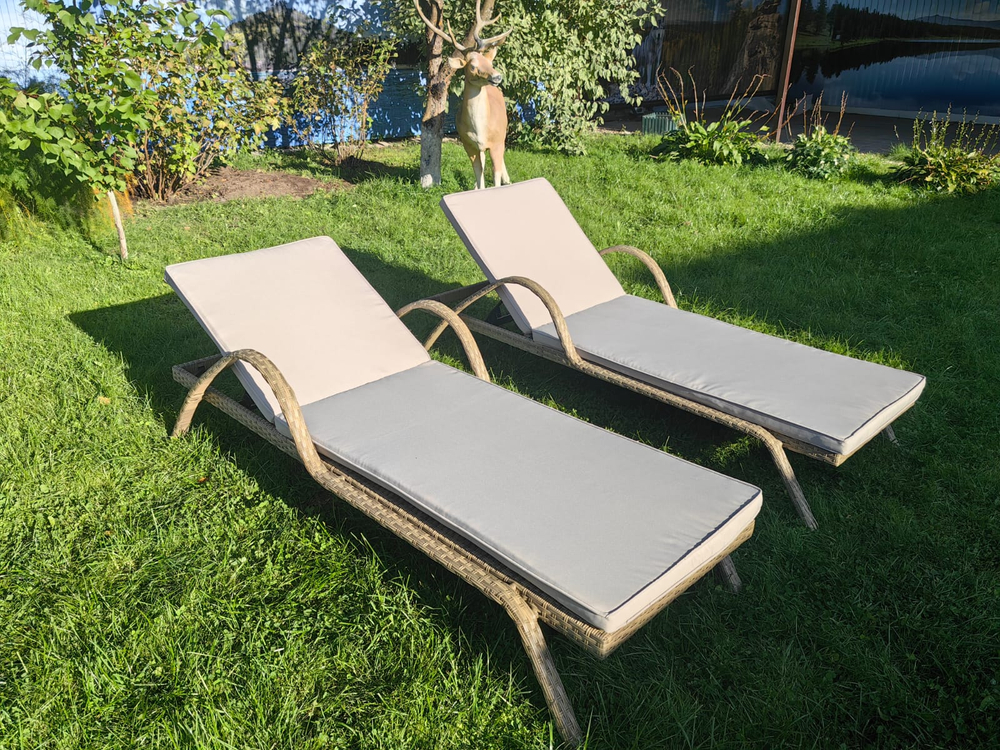 Шезлонг из искусственного ротанга Империал цвет Greige