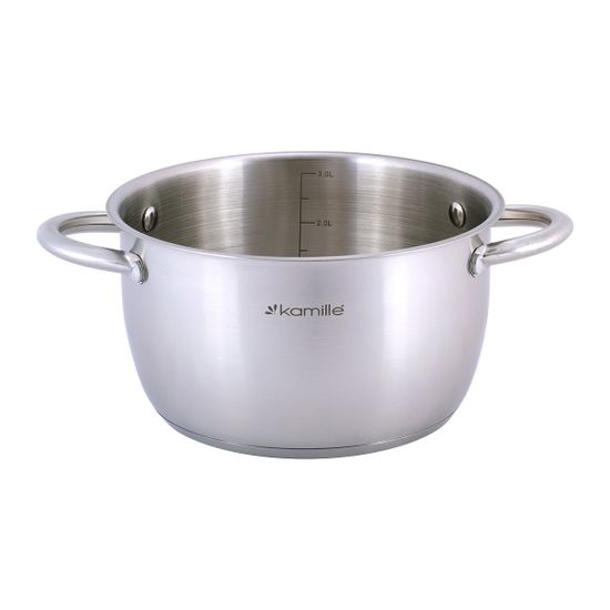 Кастрюля 3 л. из нержавеющей стали Kamille KM-4902