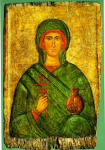 Анастасия Узорешительница святая великомученица деревянная икона на левкасе мастерская Иконный Дом