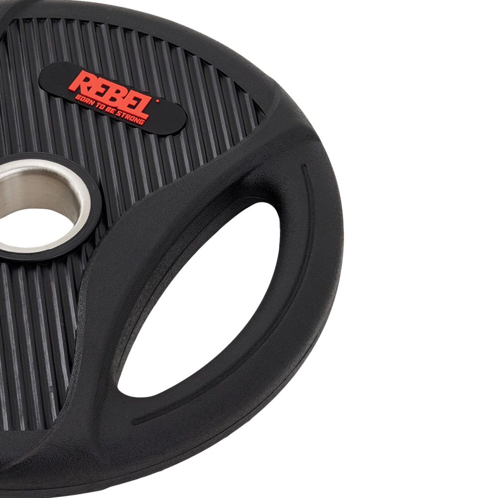 Диски олимпийские обрезиненные с двумя хватами 10 кг REBEL (пара)