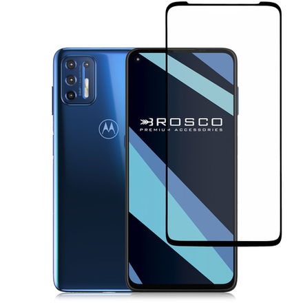 Защитное стекло ROSCO для Motorola Moto G9 Plus оптом (арт. MOTO-G9PLUS-FSP-GLASS-BLACK)