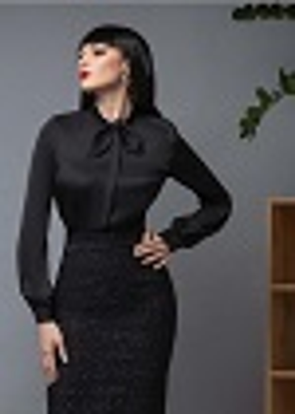 02-04-23 FW Блузка из Армани-шёлка чёрная