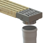 ЛОТОК ВОДООТВОДНЫЙ COMPOMAX OPEN SLOT ЛВ-15 05 П ПОЛИМЕРБЕТ.