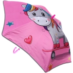 Зонт детский безопасный «KidsZontik», Единорожек, светоотраж. элементы, плотный винил, длина 65см, d-90см