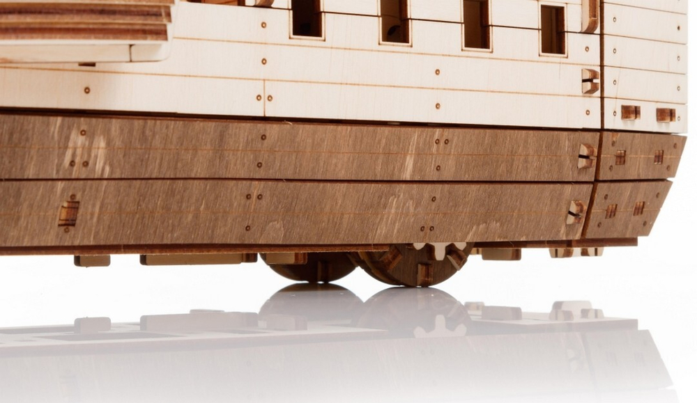 Сборная модель «Корабль c парусами Джонка» (EWA) - Деревянный конструктор, сборная механическая модель, судомоделизм, 3D пазл, сделай сам