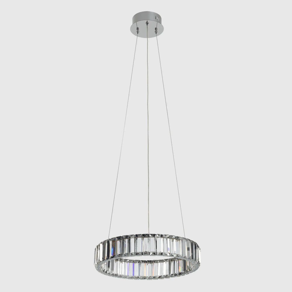 Citilux Чезаре CL338141 LED Люстра хрустальная с пультом Хром