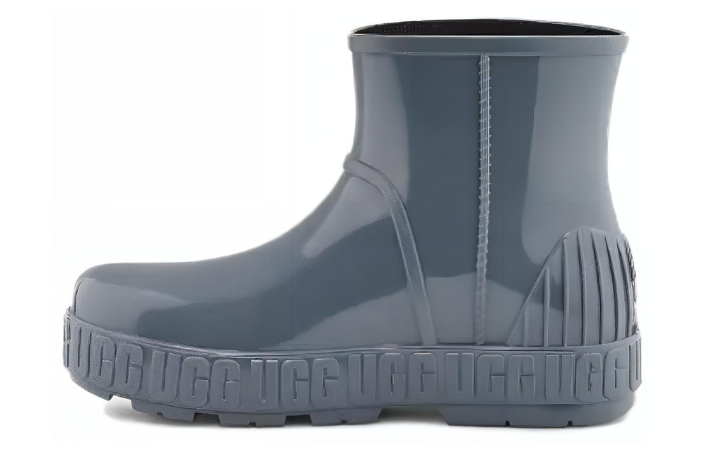 UGG PVC Waterproof And Slip Resistant Rain Boots Women"s Gray Blue