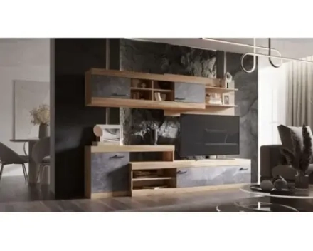 Гостиная Бьёрк Дуб вотан/цемент темный