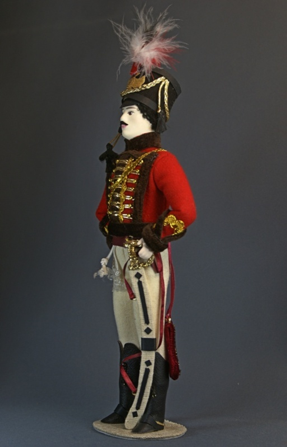 Кукла коллекционная гусар Денис Давыдов, 19 век, Россия