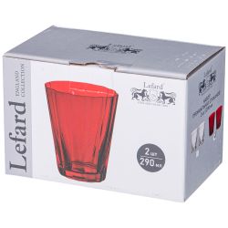 НАБОР СТАКАНОВ ИЗ 2-Х ШТУК "LOTUS RED" 290МЛ