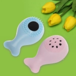 Спонж для умывания и бережного пилинга «Yuoki - Toki», рыбка, цвет розовый и голубой, 10,5*6,5см