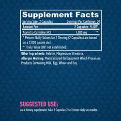 HaYa Labs "Ацетил L-карнитин" (Acetyl L-Carnitine) 1000 mg 100 caps