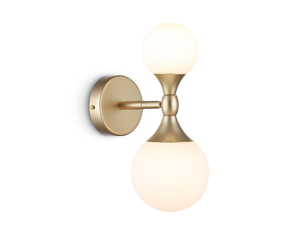 Светильник настенный LH51053/2 GD/FR золото/белый матовый G9*2 max 28W 120*195*300