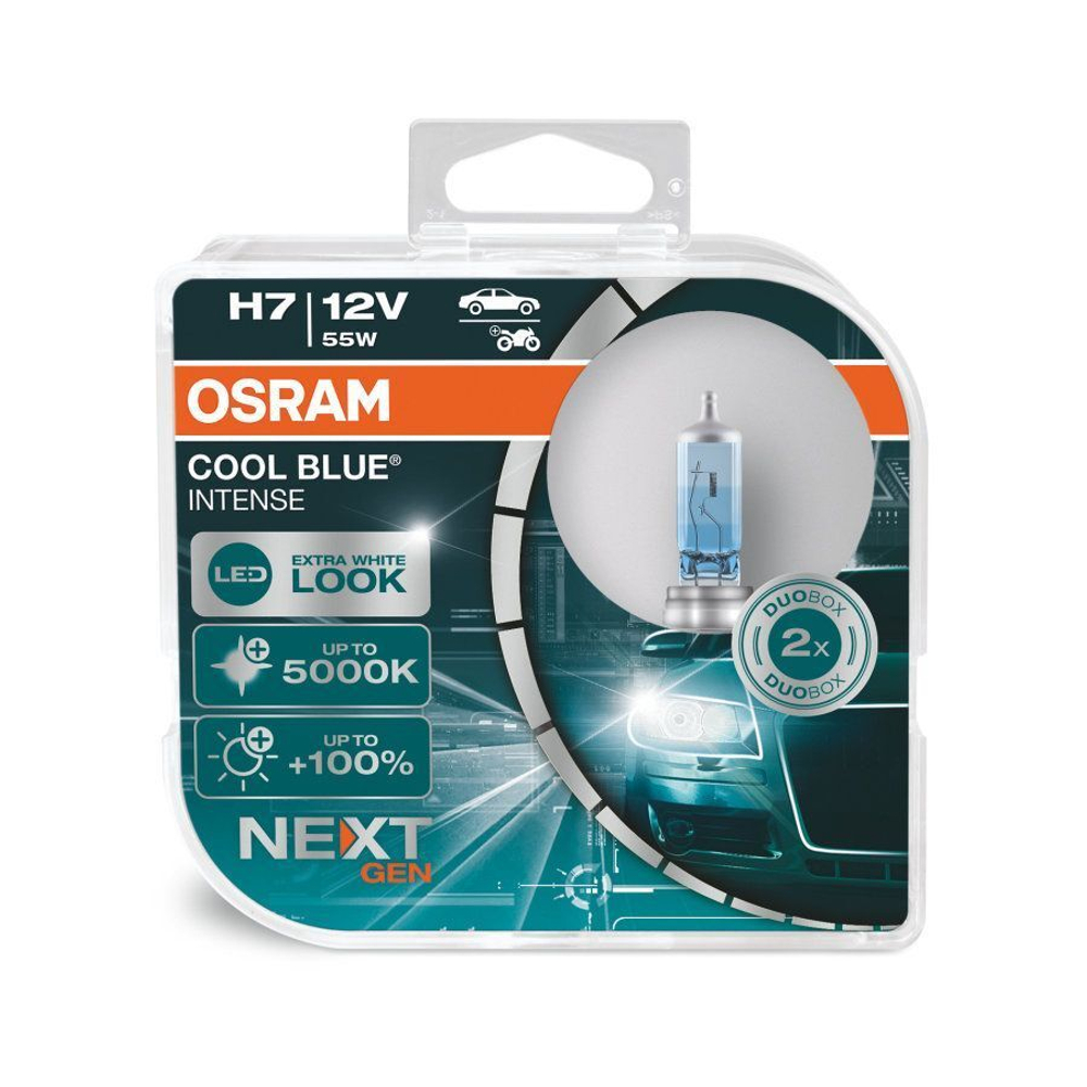 Лампы автомобильные OSRAM H7 Cool Blue Intense NEXT GEN 5000K 64210CBN_HCB (евробокс 2 шт.)