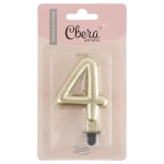 Свеча цифра "4" золото
