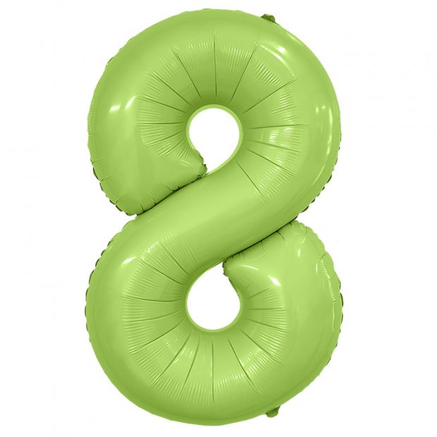 Agura Шар 40" / 102 см "Цифра 8" сатин Фисташка Slim (БГ-60)