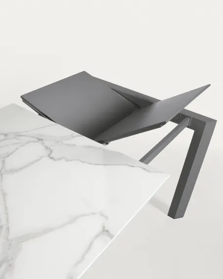 Стол Atta 160 (220) x90 антрацит, керамика