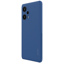 Противоударный чехол синего цвета от Nillkin для Xiaomi Redmi Note 12 Turbo и Poco F5, серия Super Frosted Shield Pro