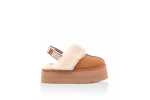 UGG Funkette Suede Platform Chestnut