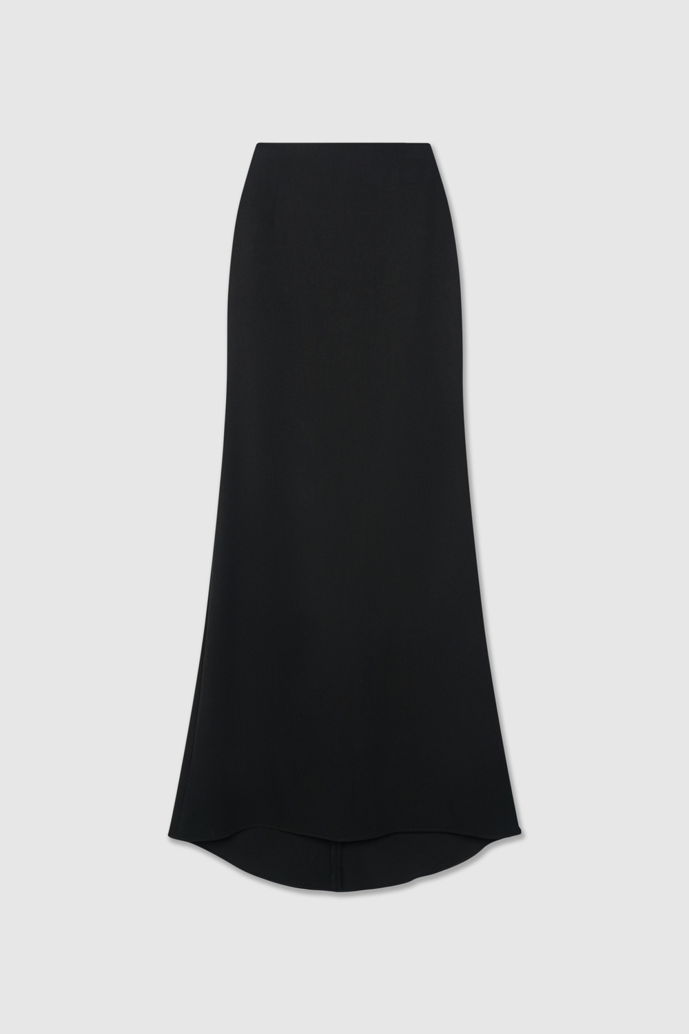 Черная юбка макси из шерсти
