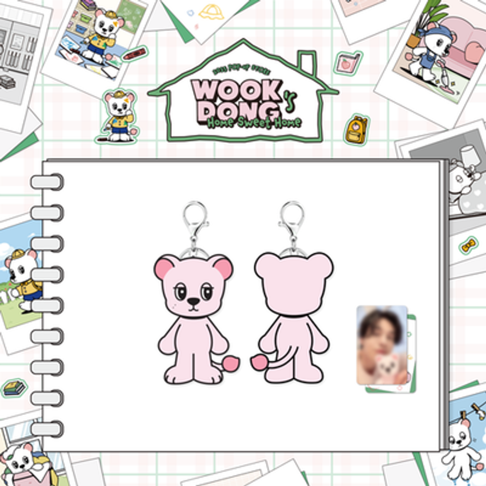 Брелок PINK WOOKDONG + фото-карта