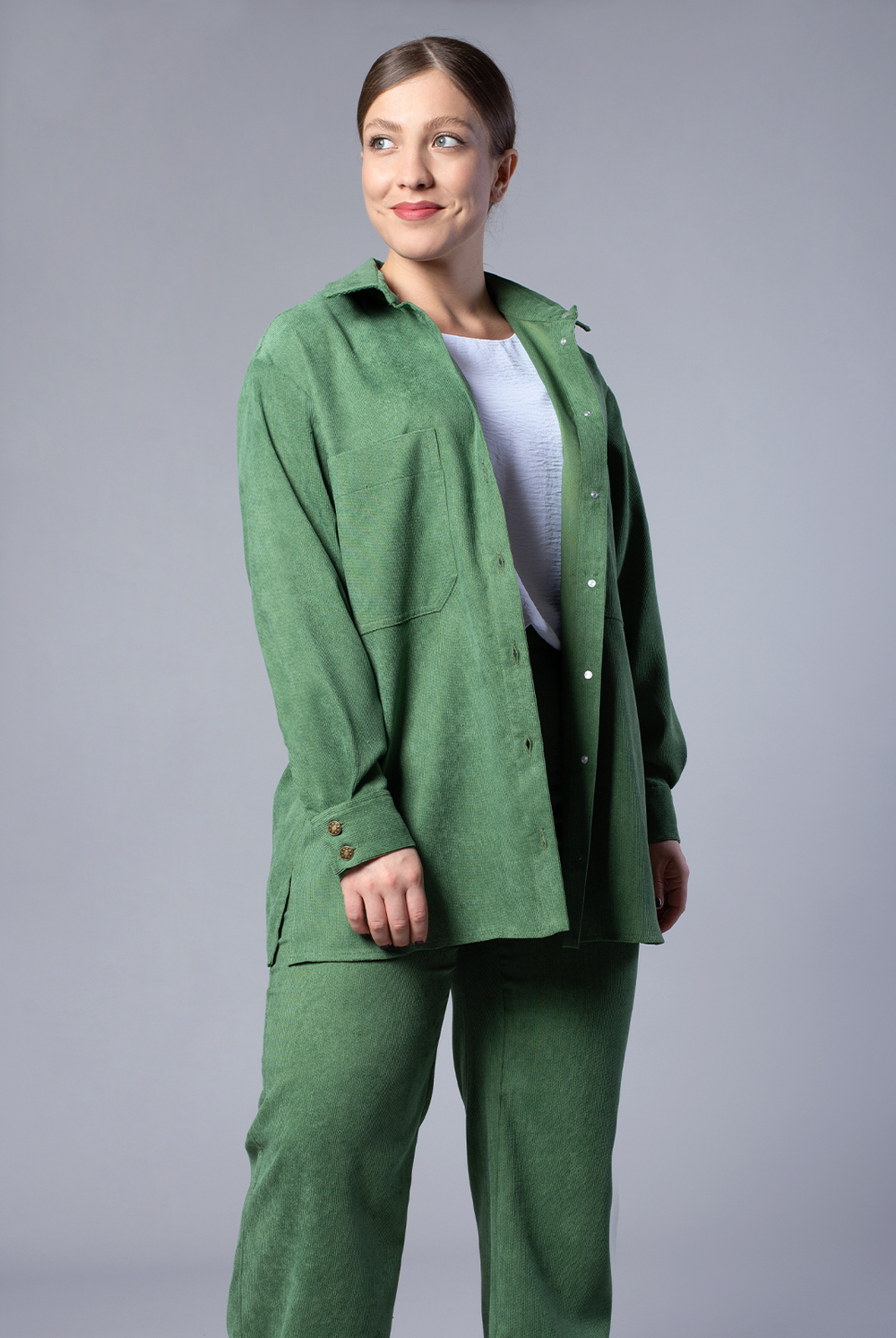 Блузка женская 3615зпб, Папоротник #319Пап093615зп