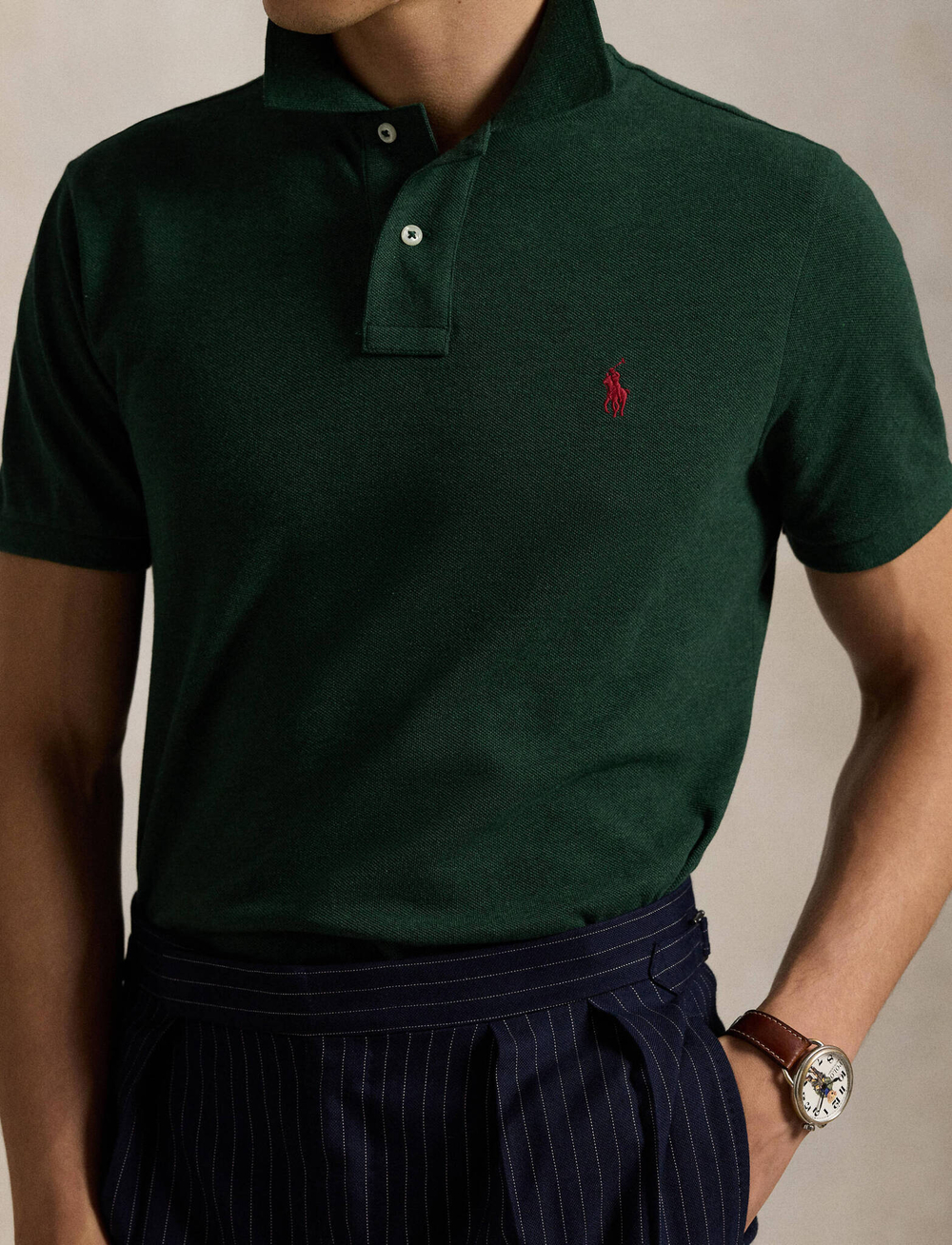 Поло POLO RALPH LAUREN - темно-зеленый(710680784)