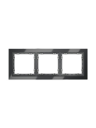 Рамка 3-м S70 стеклян. графит Voltum VLS110307