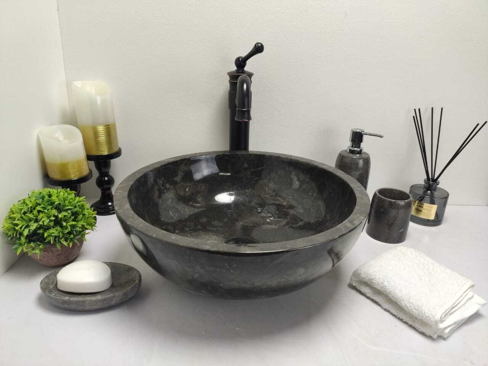 Раковина из мрамора Bowl Black Small BM-60258 40*40*15