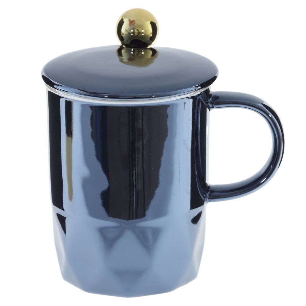 GAEM Кружка с крышкой и ложкой, 330 мл, L12 W8 H13 см, 2в.